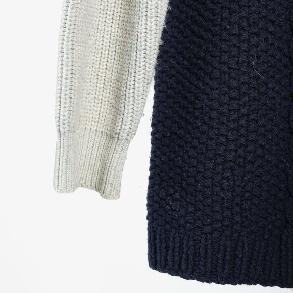 3.1 Phillip Lim AW/12 Runway Navy & Oatmeal Cable-Knit Cutout Sweater - Picture 8 of 11